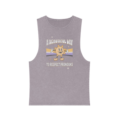 RESPECT PRONOUNS | NONBINARY | MUSCLE TANK