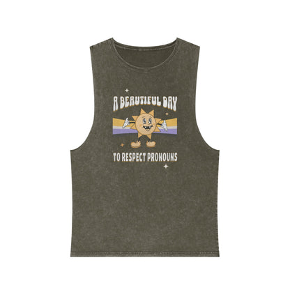 RESPECT PRONOUNS | NONBINARY | MUSCLE TANK