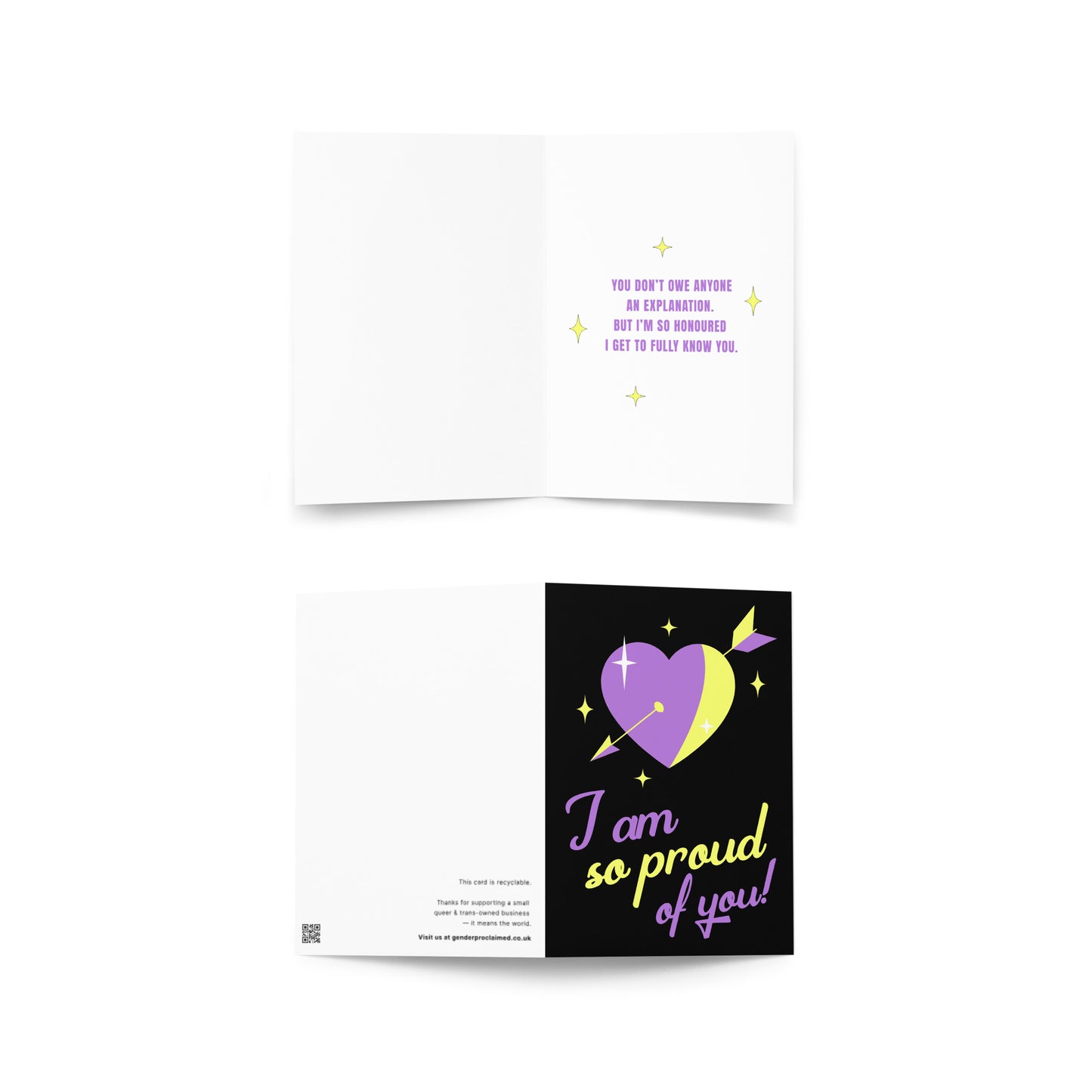 SO PROUD OF YOU CARD | SUPPORTIVE NONBINARY ALLY