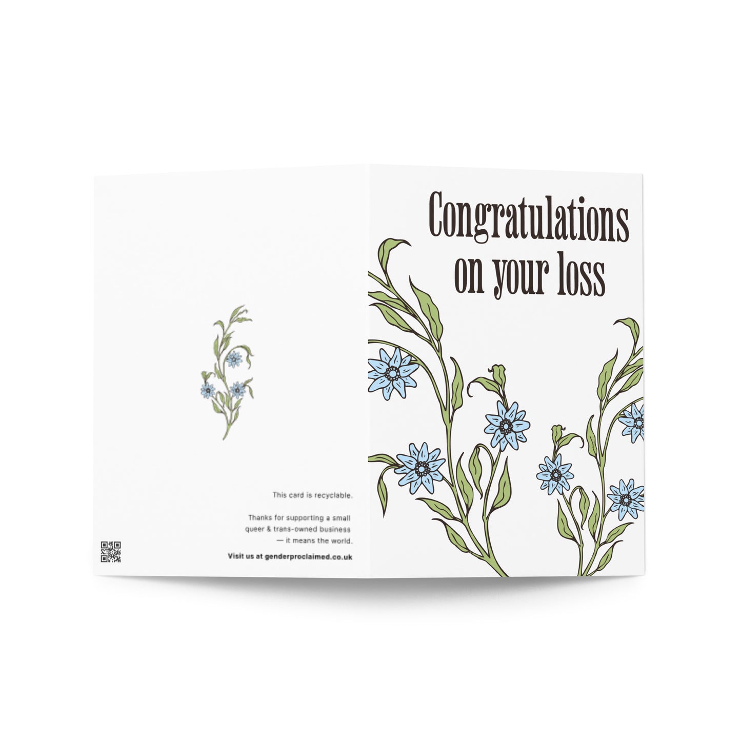 CONGRATULATIONS ON YOUR LOSS CARD | MASC TOP SURGERY